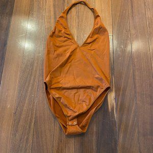 Plunge Halterneck Bodysuit